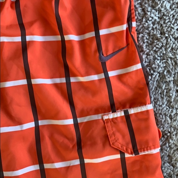 Nike swim‎ orange/white shorts - Picture 2 of 6